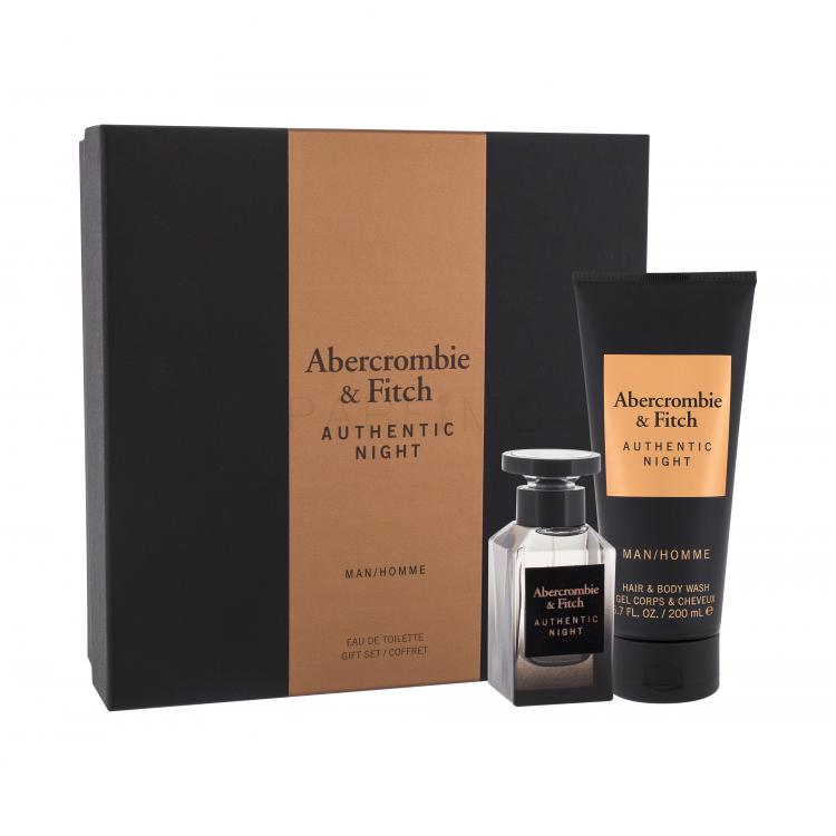 Abercrombie &amp; Fitch Authentic Night Ajándékcsomagok Eau de Toilette 50 ml + tusfürdő 200 ml