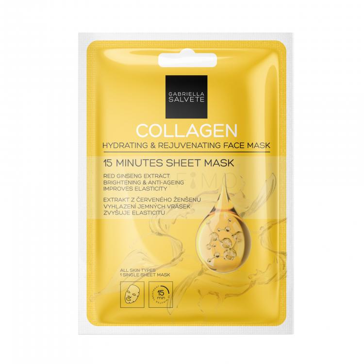 Gabriella Salvete 15 Minutes Sheet Mask Arcmaszk nőknek 1 db Változat Collagen