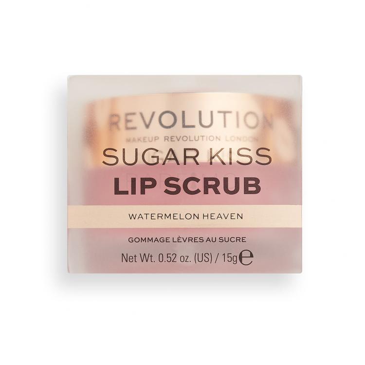 Makeup Revolution London Sugar Kiss Lip Scrub Watermelon Heaven Ajakbalzsam nőknek 15 g