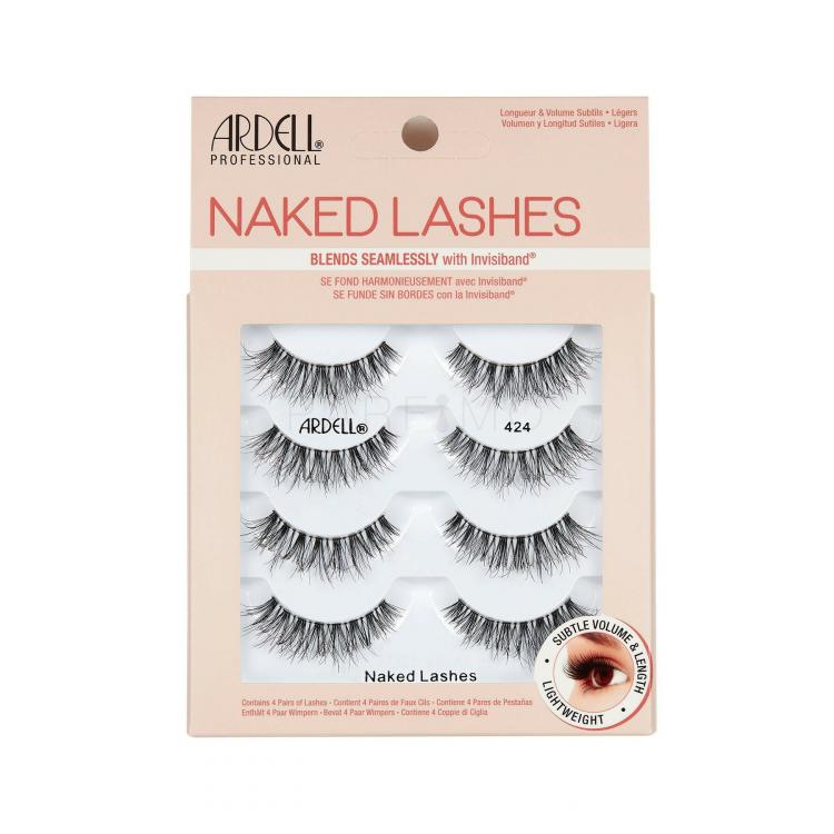 Ardell Naked Lashes 424 Műszempilla nőknek 4 db Változat Black