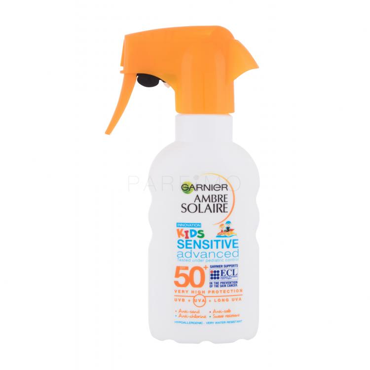 Garnier Ambre Solaire Kids Sensitive Advanced Spray SPF50+ Fényvédő készítmény testre gyermekeknek 200 ml