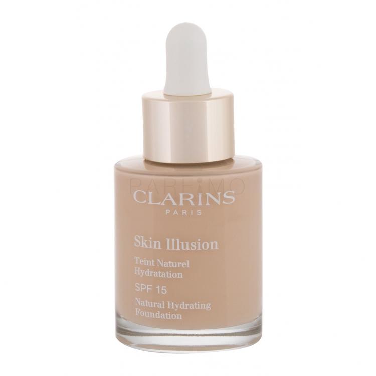 Clarins Skin Illusion Natural Hydrating SPF15 Alapozó nőknek 30 ml Változat 105 Nude