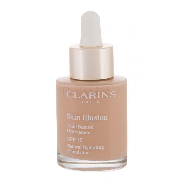 Clarins Skin Illusion Natural Hydrating SPF15 Alapozó nőknek 30 ml Változat 107 Beige