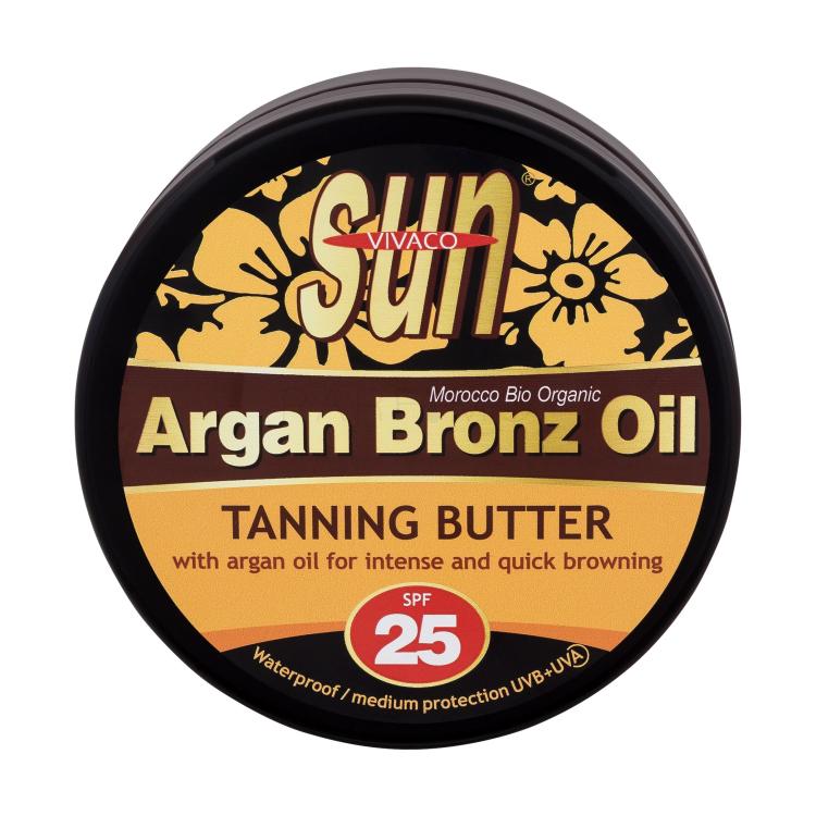 Vivaco Sun Argan Bronz Oil Tanning Butter SPF25 Fényvédő készítmény testre 200 ml