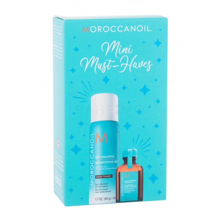 Moroccanoil Mini Must-Haves Ajándékcsomagok Treatment hajápoló olaj 15 ml + Dry Shampoo Dark Tones szárazsampon 65 ml