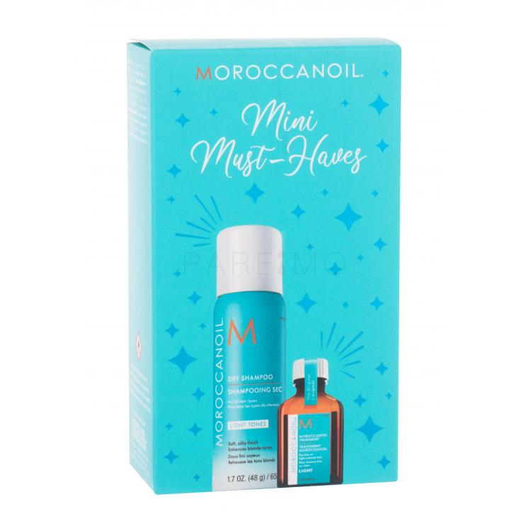 Moroccanoil Mini Must-Haves Ajándékcsomagok Treatment hajápoló olaj 15 ml + Dry Shampoo Light Tones szárazsampon 65 ml