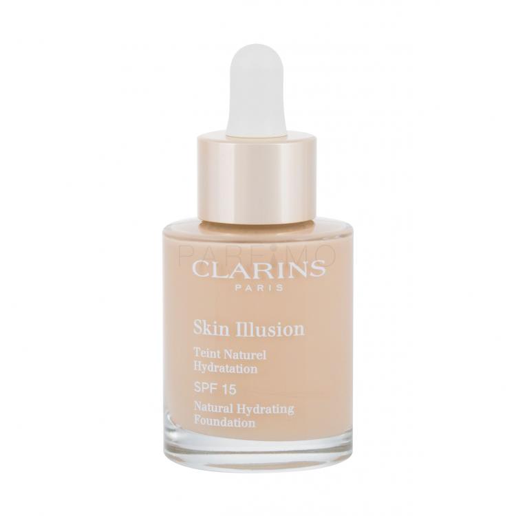 Clarins Skin Illusion Natural Hydrating SPF15 Alapozó nőknek 30 ml Változat 101 Linen