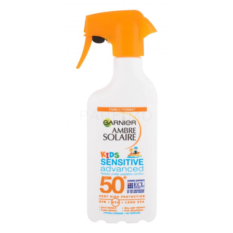 Garnier Ambre Solaire Kids Sensitive Advanced Spray SPF50+ Fényvédő készítmény testre gyermekeknek 300 ml