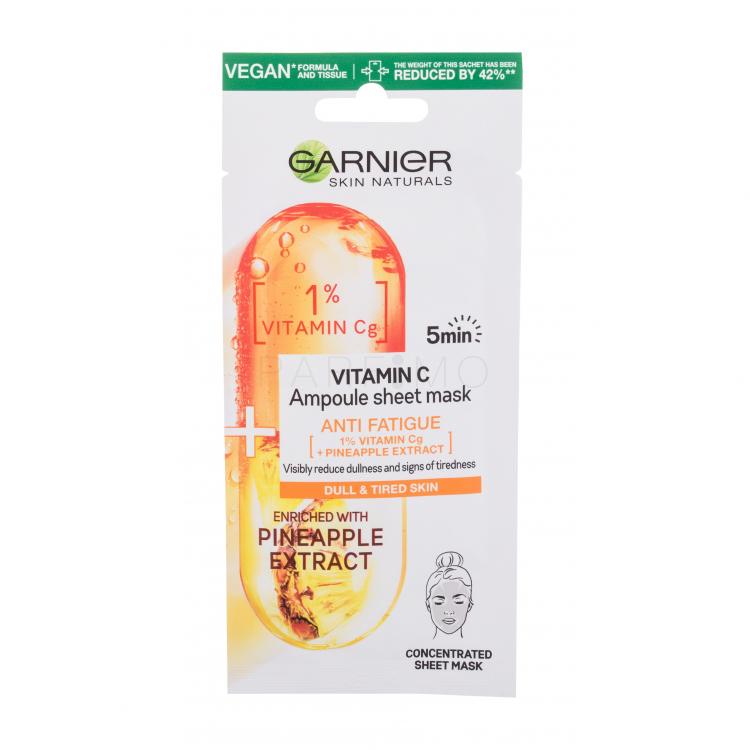 Garnier Skin Naturals Vitamin C Ampoule Sheet Mask Arcmaszk nőknek 1 db