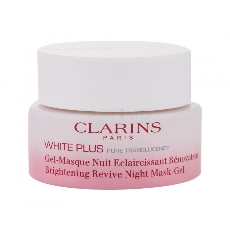 Clarins White Plus Brightening Revive Night Mask-Gel Arcmaszk nőknek 50 ml