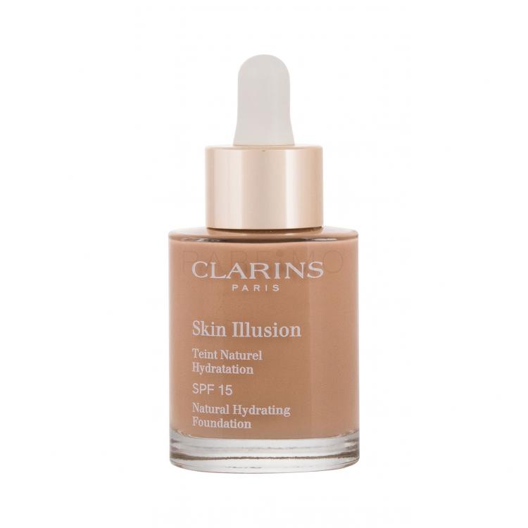 Clarins Skin Illusion Natural Hydrating SPF15 Alapozó nőknek 30 ml Változat 112 Amber