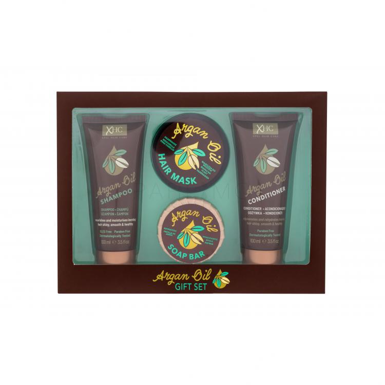 Xpel Argan Oil Gift Set Ajándékcsomagok Argan Oil sampon 100 ml + Argan Oil hajkondicionáló 100 ml + Argan Oil szilárd szappan 50 g + Argan Oil hajpakolás 50 g