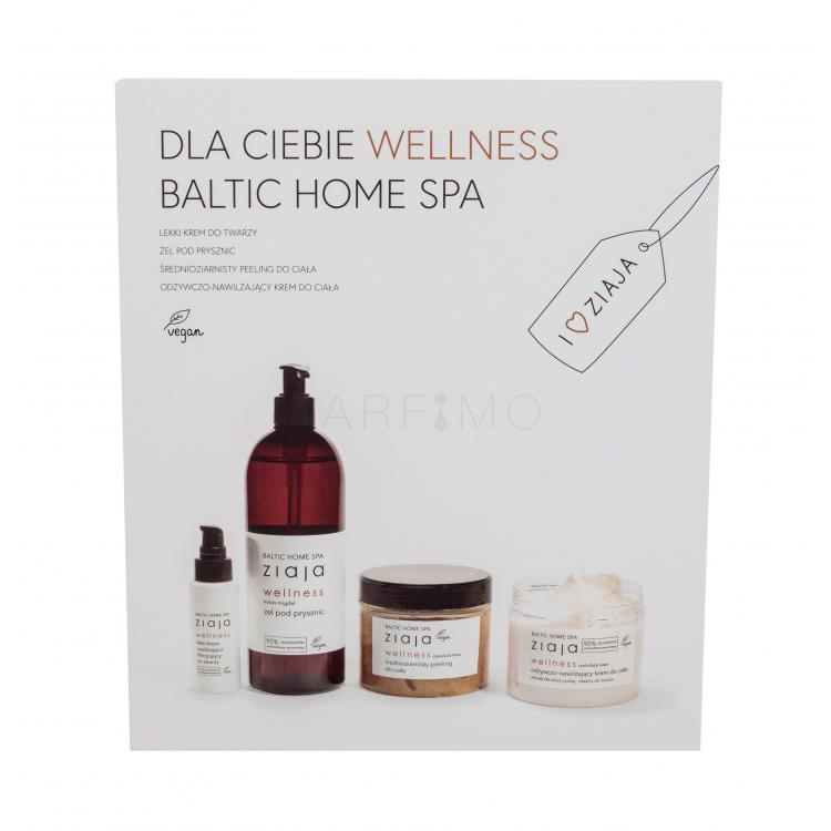 Ziaja Baltic Home Spa Wellness Set Ajándékcsomagok Baltic Home Spa Wellness nappali arckrém 50 ml + Baltic Home Spa Wellness Chocolate testradír 300 ml + Baltic Home Spa Wellness Chocolate testápoló krém 300 ml + Baltic Home Spa Wellness tusfürdő 500 ml