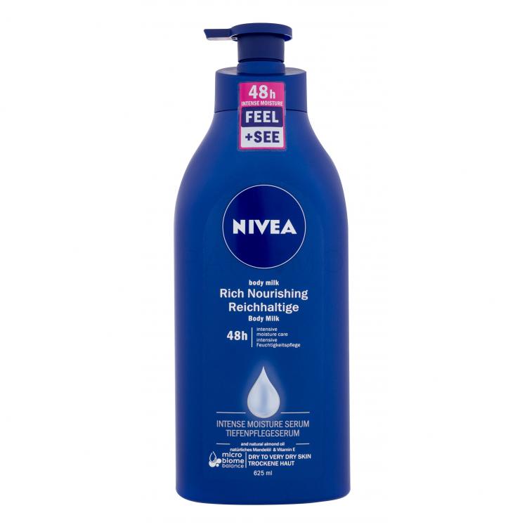 Nivea Body Milk Rich Nourishing Testápoló tej nőknek 625 ml