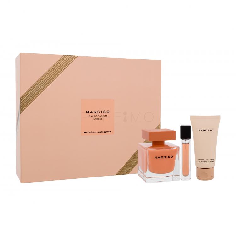 Narciso Rodriguez Narciso Ambrée Ajándékcsomagok Eau de Parfum 90 ml + Narciso Poudrée Eau de Parfum 10 ml + testápoló tej 50 ml