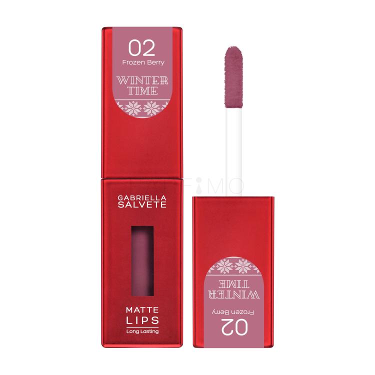 Gabriella Salvete Winter Time Matte Lips Rúzs nőknek 4,5 ml Változat 02 Frozen Berry