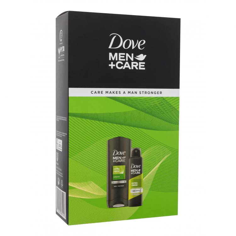 Dove Men + Care Extra Fresh Care Makes A Man Stronger Ajándékcsomagok Men+Care Extra Fresh tusfürdő 400 ml + Men+Care Extra Fresh izzadásgátló 150 ml