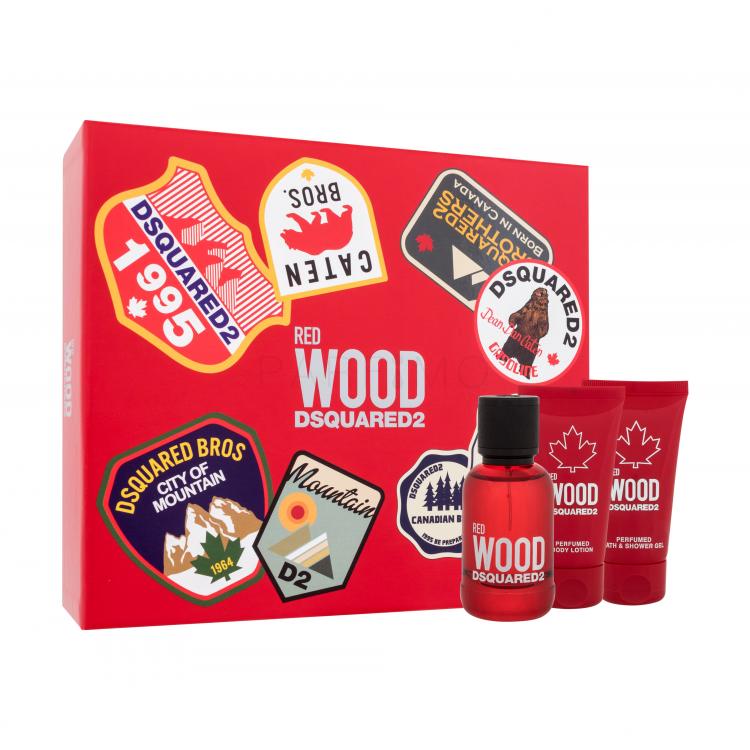 Dsquared2 Red Wood Ajándékcsomagok Eau de Toilette 50 ml + tusfürdő 50 ml + testápoló tej 50 ml