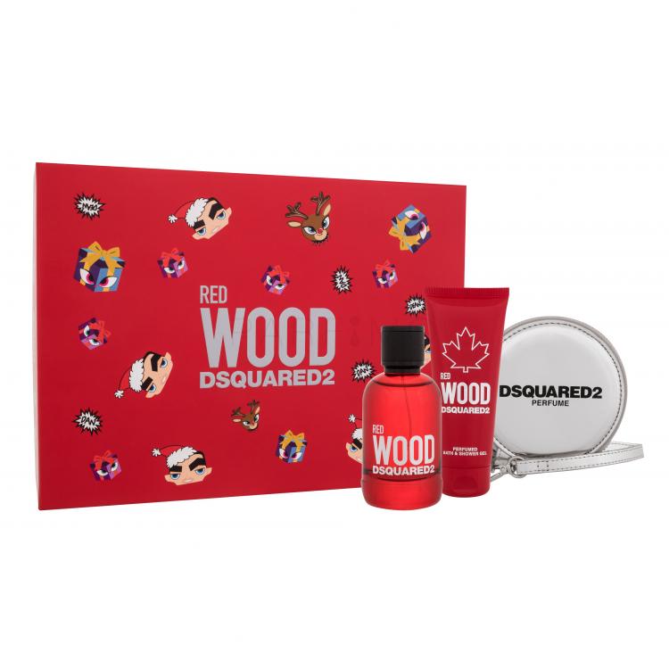 Dsquared2 Red Wood Ajándékcsomagok Eau de Toilette 100 ml + tusfürdő 100 ml + pénztárca