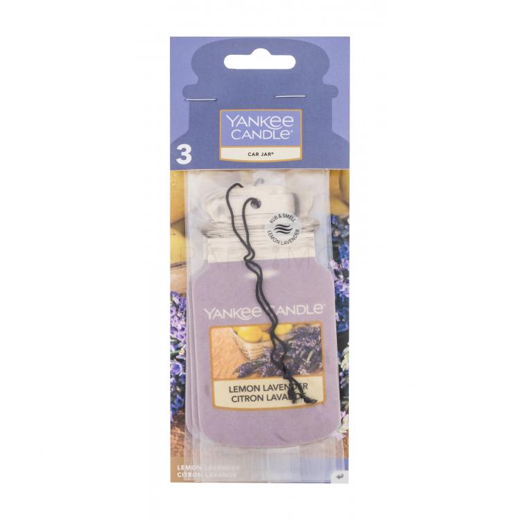 Yankee Candle Lemon Lavender Car Jar Autóillatosító 3 db