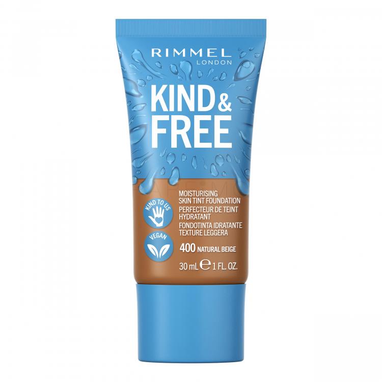 Rimmel London Kind &amp; Free Skin Tint Foundation Alapozó nőknek 30 ml Változat 400 Natural Beige