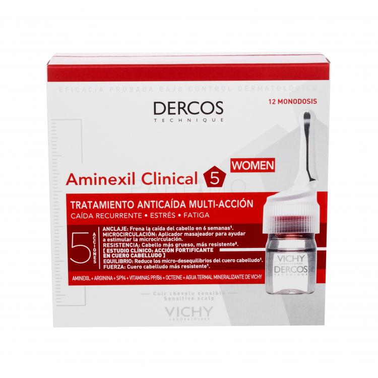 Vichy Dercos Aminexil Clinical 5 Hajhullás elleni készítmény nőknek 12x6 ml