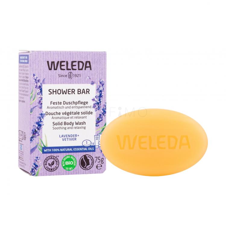 Weleda Shower Bar Lavender + Vetiver Szilárd szappan nőknek 75 g