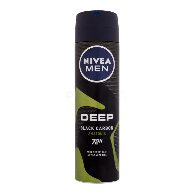 Nivea Men Deep Black Carbon Amazonia 72H Izzadásgátló férfiaknak 150 ml