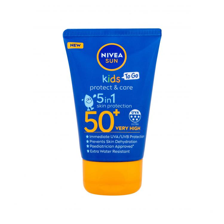 Nivea Sun Kids Protect &amp; Care Sun Lotion 5 in 1 SPF50+ Fényvédő készítmény testre gyermekeknek 50 ml