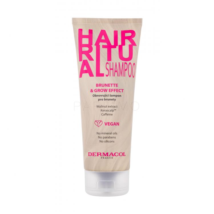 Dermacol Hair Ritual Brunette &amp; Grow Effect Shampoo Sampon nőknek 250 ml