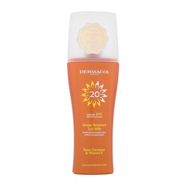 Dermacol Sun Water Resistant Milk Spray SPF20 Fényvédő készítmény testre 200 ml