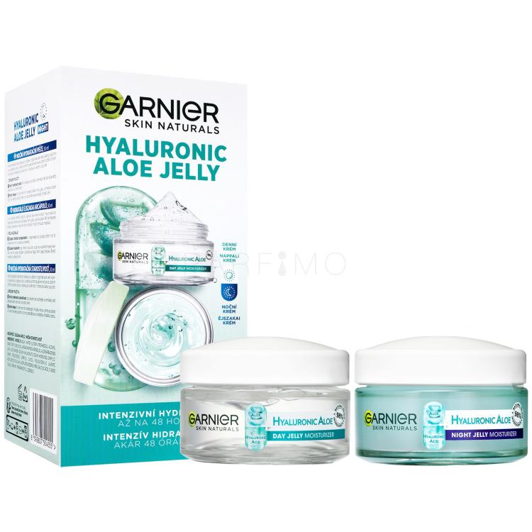 Garnier Skin Naturals Hyaluronic Aloe Jelly Ajándékcsomagok Skin Naturals Hyaluronic Aloe Jelly Daily Moisturizing Jelly nappali arcgél 50 ml + Skin Naturals Hyaluronic Aloe Jelly Night Moisturizing Jelly éjszakai arcgél 50 ml