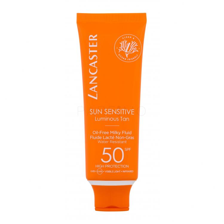 Lancaster Sun Sensitive Oil-Free Milky Fluid SPF50 Fényvédő készítmény arcra 50 ml