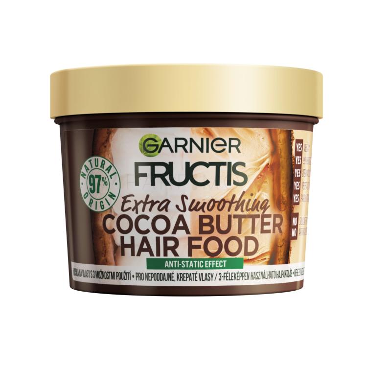 Garnier Fructis Hair Food Cocoa Butter Extra Smoothing Mask Hajpakolás nőknek 390 ml