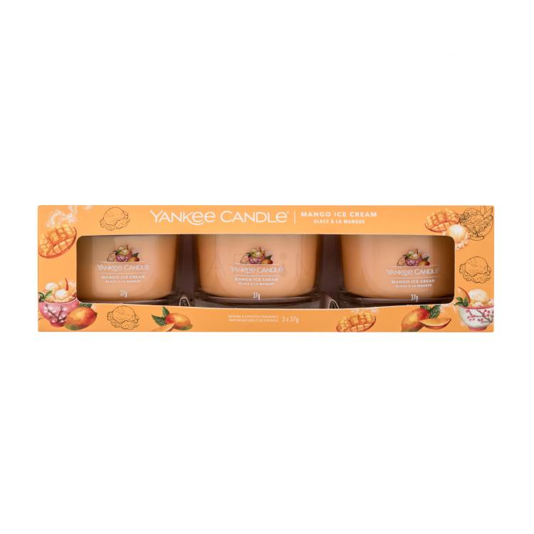 Yankee Candle Mango Ice Cream Ajándékcsomagok illatgyertya 3 x 37 g