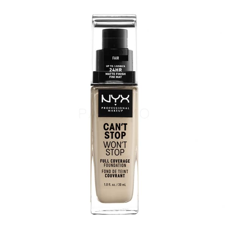 NYX Professional Makeup Can&#039;t Stop Won&#039;t Stop Alapozó nőknek 30 ml Változat 1.5 Fair