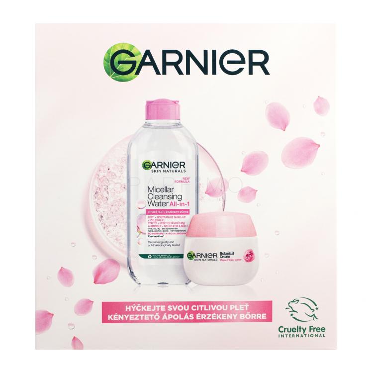 Garnier Skin Naturals Rose Cream Gift Set Ajándékcsomagok Skin Naturals Rose Cream nappali arckrém 50 ml + Skin Naturals Micellar Cleansing Water All-In-1 micellás víz 400 ml