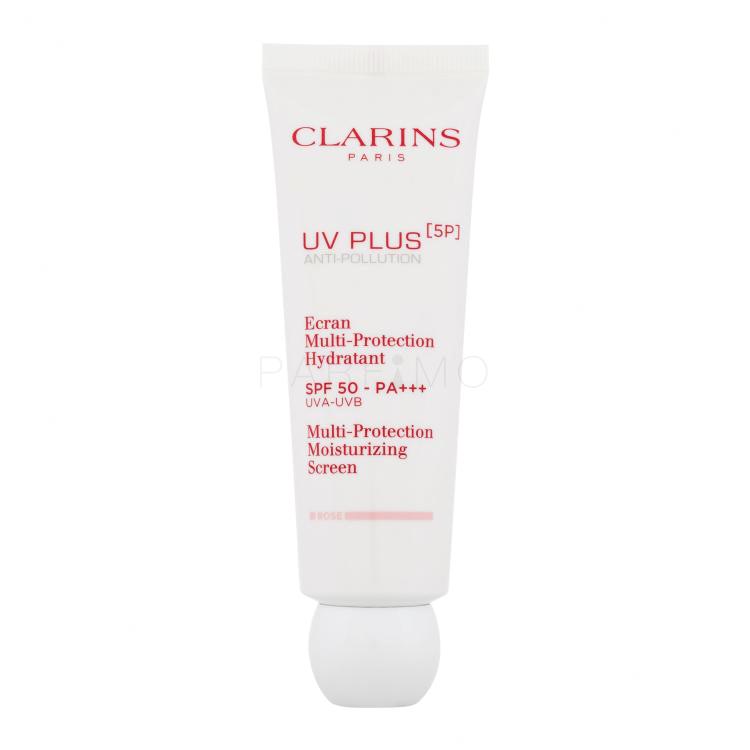 Clarins UV Plus 5P Multi-Protection Moisturizing Screen SPF50 Fényvédő készítmény arcra nőknek 50 ml Változat Rose