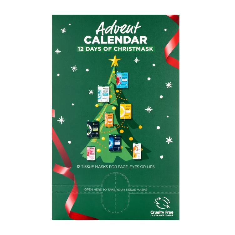 Garnier Advent Calendar 12 Days Of Christmask Ajándékcsomagok arcmaszk 12 db