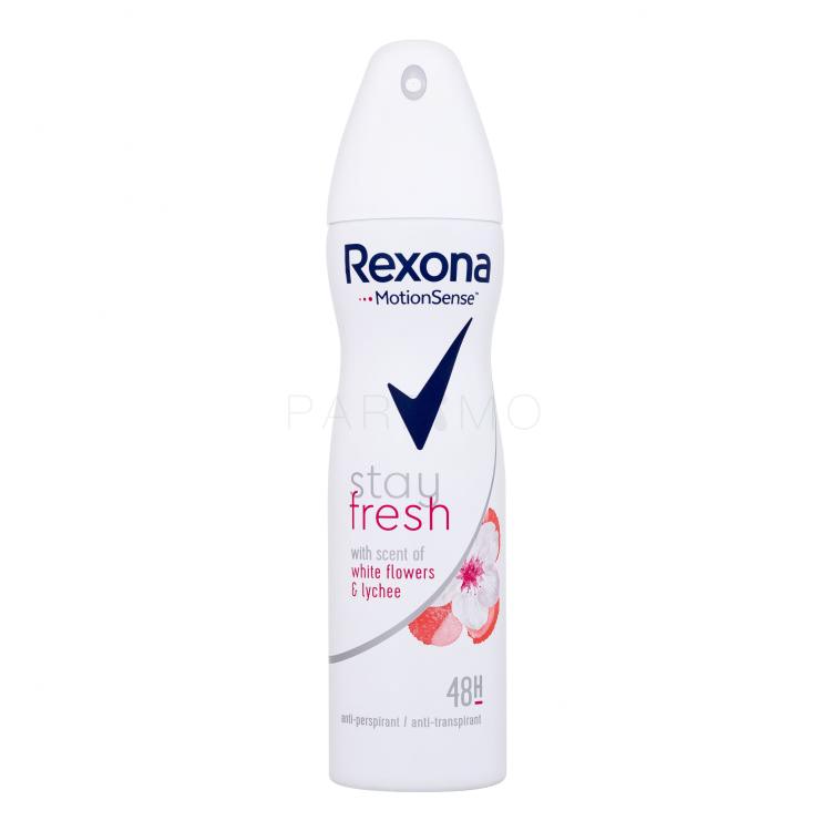 Rexona MotionSense Stay Fresh White Flowers &amp; Lychee Izzadásgátló nőknek 150 ml