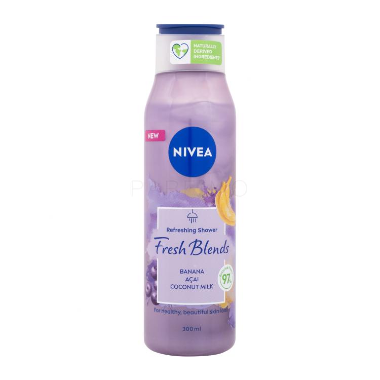 Nivea Fresh Blends Banana &amp; Acai Refreshing Shower Tusfürdő nőknek 300 ml