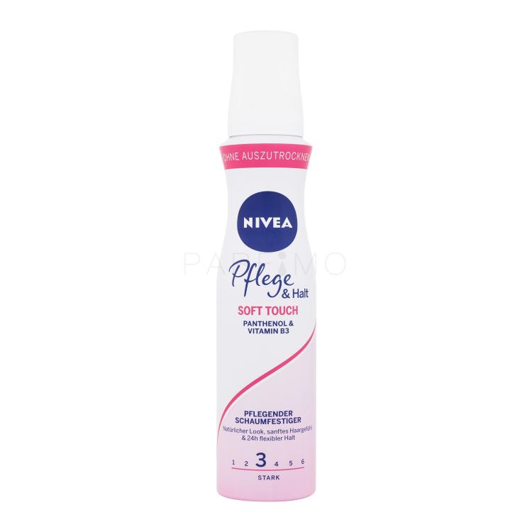 Nivea Care &amp; Hold Soft Touch Caring Mousse Hajhab nőknek 150 ml