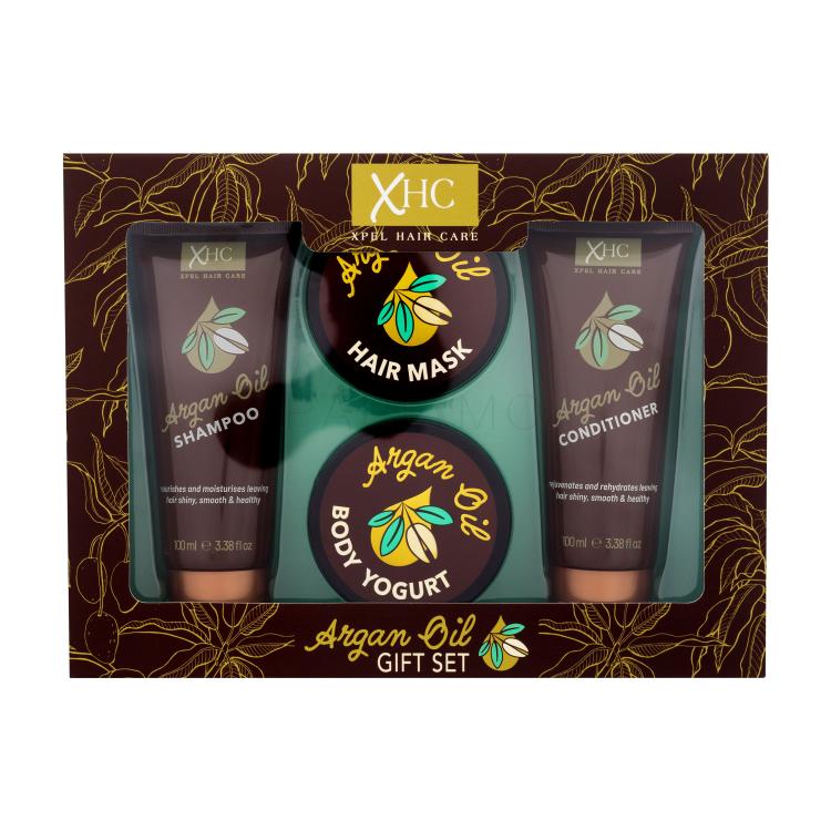 Xpel Argan Oil Gift Set Ajándékcsomagok Argan Oil sampon 100 ml + Argan Oil hajkondicionáló 100 ml + Argan Oil hajpakolás 50 ml + Argan Oil testjoghurt 50 ml