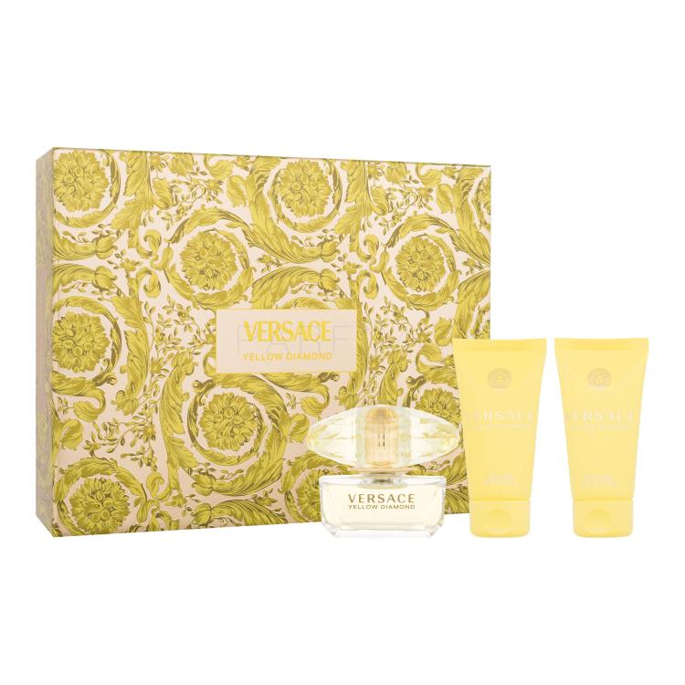 Versace Yellow Diamond Ajándékcsomagok Eau de Toilette 50 ml + testápoló tej 50 ml + tusfürdő 50 ml