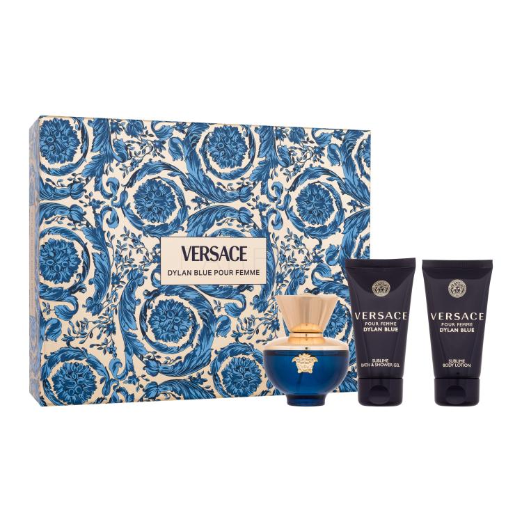 Versace Pour Femme Dylan Blue Ajándékcsomagok Eau de Parfum 50 ml + testápoló tej 50 ml + tusfürdő 50 ml