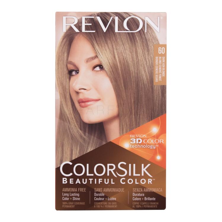 Revlon Colorsilk Beautiful Color Hajfesték nőknek 59,1 ml Változat 60 Dark Ash Blonde sérült doboz