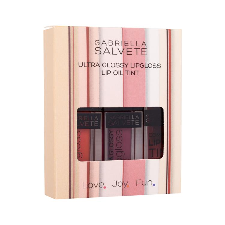 Gabriella Salvete Ultra Glossy Lipgloss &amp; Lip Oil Set Ajándékcsomagok Ultra Glossy Lipgloss szájfény 4 ml 05 + Ultra Glossy Lipgloss szájfény 4 ml 03 + Lip Oil Tint ajakolaj 2,7 ml 03