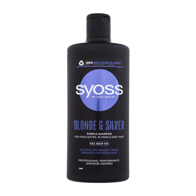 Syoss Blonde &amp; Silver Purple Shampoo Sampon nőknek 440 ml