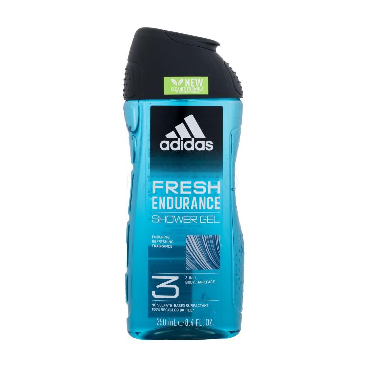 Adidas Fresh Endurance Shower Gel 3-In-1 New Cleaner Formula Tusfürdő férfiaknak 250 ml