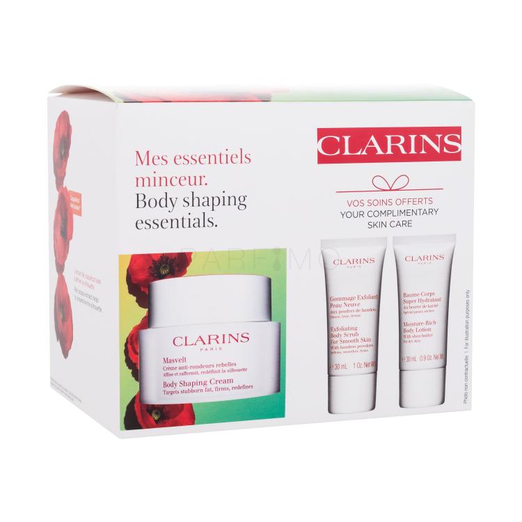 Clarins Body Shaping Essentials Ajándékcsomagok Body Shaping Cream karcsúsító testápoló krém 200 ml + Exfoliating Body Scrub testradír 30 ml + Moisture-Rich Body Lotion testápoló tej 30 ml